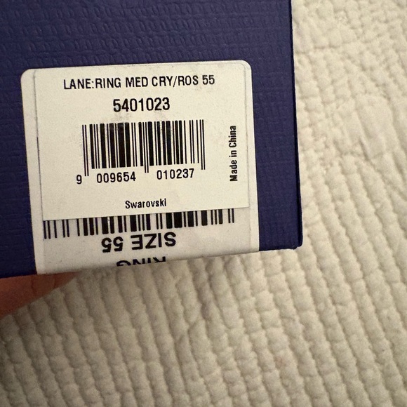 Swarovski Twist Lane Ring Rose Gold Silver Crystal Size 55 / US 7 - Picture 7 of 11